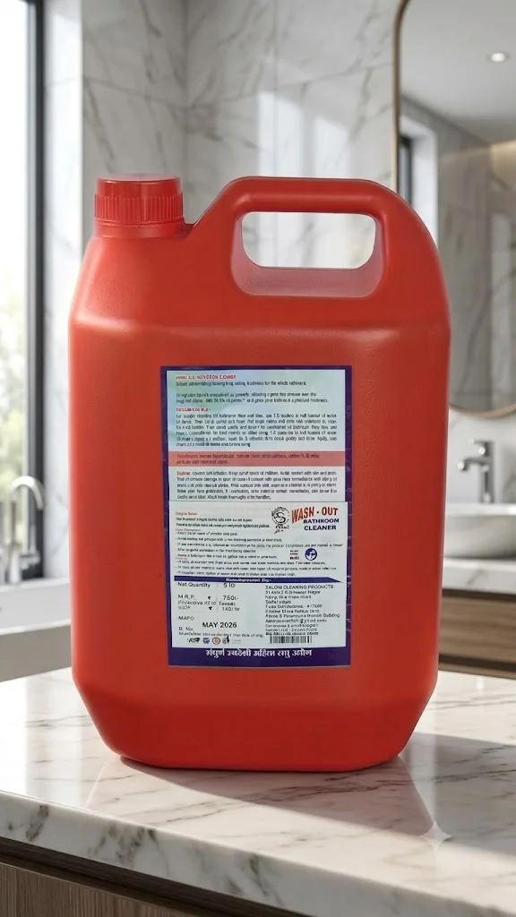 Saloni Wash-Out Bathroom Cleaner bottle